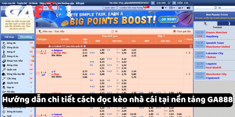 Hướng dẫn chi tiết cách đọc kèo nhà cái tại nền tảng GA888